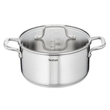 Tefal Cookware Tefal Virtuoso Topf + Glasdeckel 24 cm Silber