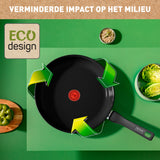 Tefal Käch Tefal Renew schwaarz frittéiert Pan 24 cm Schwaarz