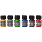 Creativ company verre couleur métal, différentes couleurs, 6x30 ml 1 boîte