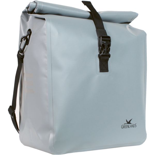 Sacoche de vélo simple Greenlands style urbain étanche 2 - 23 litres 31 x 50 x 15 cm - gris clair