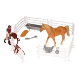 Kids Globe Globe Globe Speelset Paard, Ruiter met Accessoires, 1:24