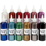 Colle pailletée Creativ company, différentes couleurs, 12x118 ml 1 boîte