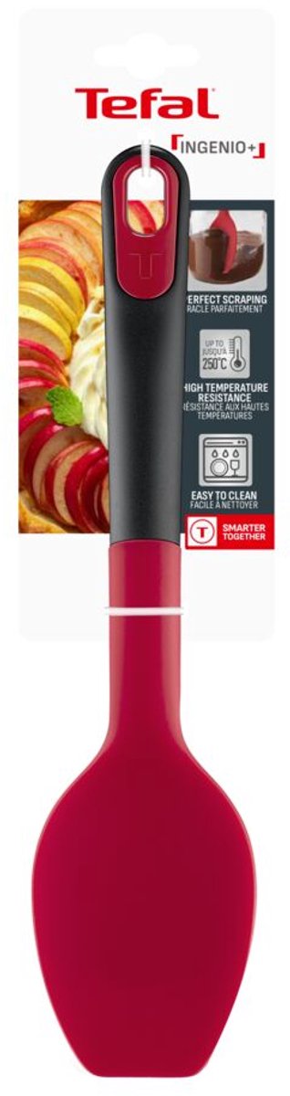 Tefal ingenio plus - spatule cuillère en silicone - ergonomique - durable - multifonctionnelle