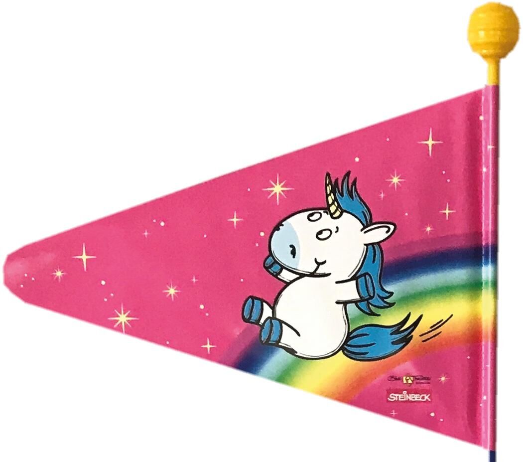 Drapeau de sécurité pour vélo, mode, drapeau de sécurité, einhorn