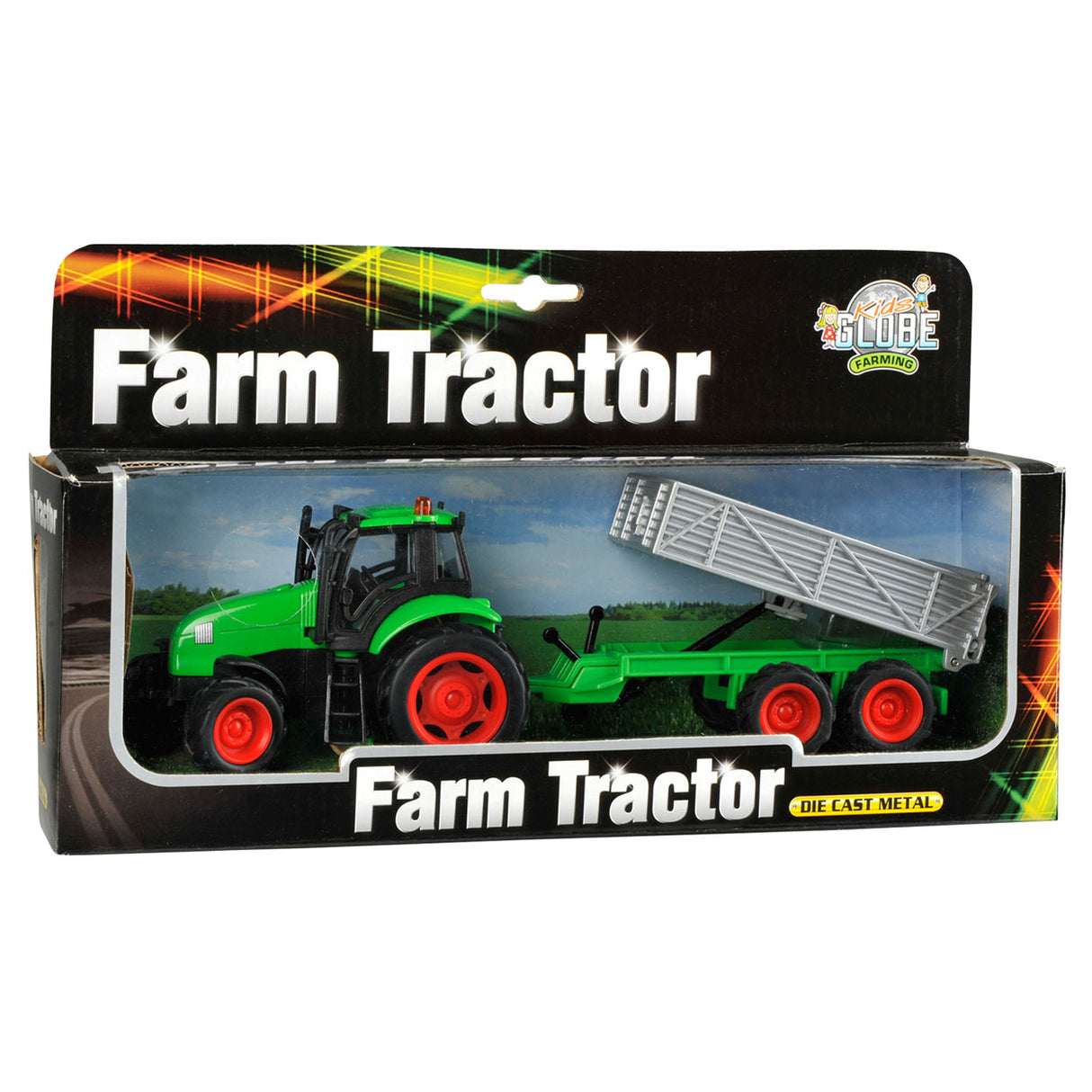 Tracteur globe pour enfants avec son lumineux de remorque 1:32