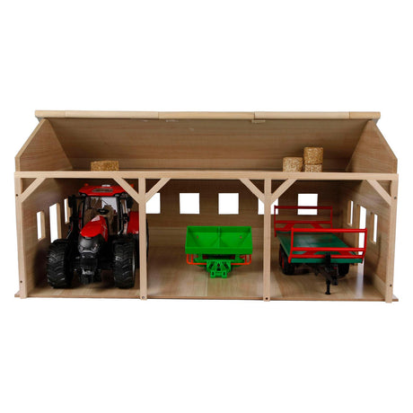 Kids Globe Globe Agricultural Lock Bois pour 3 tracteurs, 1:16