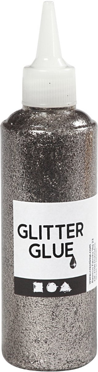 Creativ Company Glitter Glue Silver, 118 ml