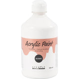 Creativ company peinture acrylique brillante, blanche, 500 ml 1 bouteille