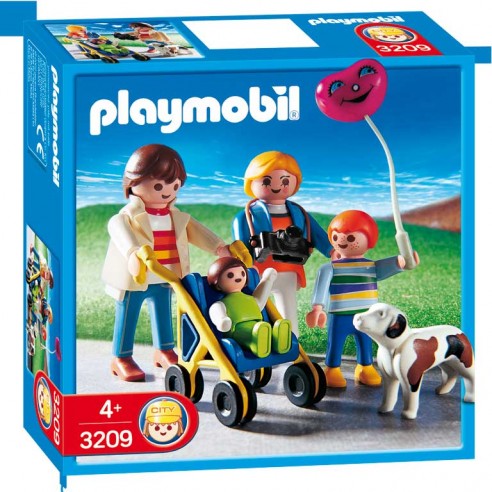 Buggy Playmobil avec famille et chien - 3209