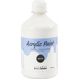 Peinture acrylique Creativ company mate, blanche, 500 ml 1 bouteille