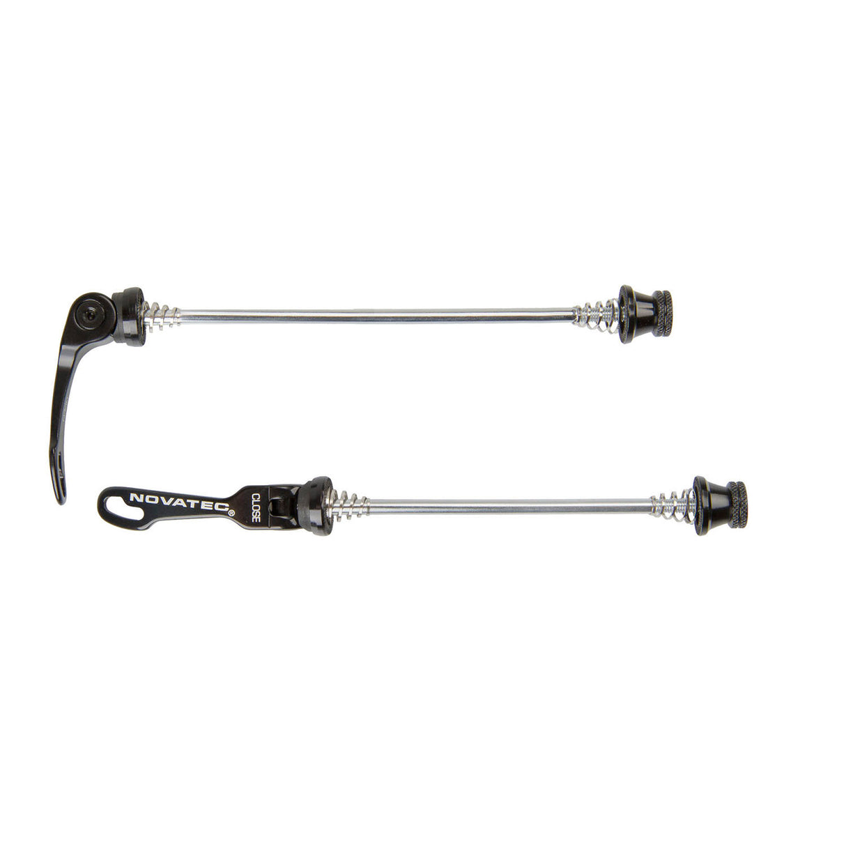 Novatec jeu de fixations rapides aluminium noir