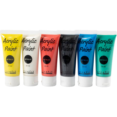 Peinture acrylique A-color métallisée, métallisée, couleurs standards, 6x20 ml 1 boîte