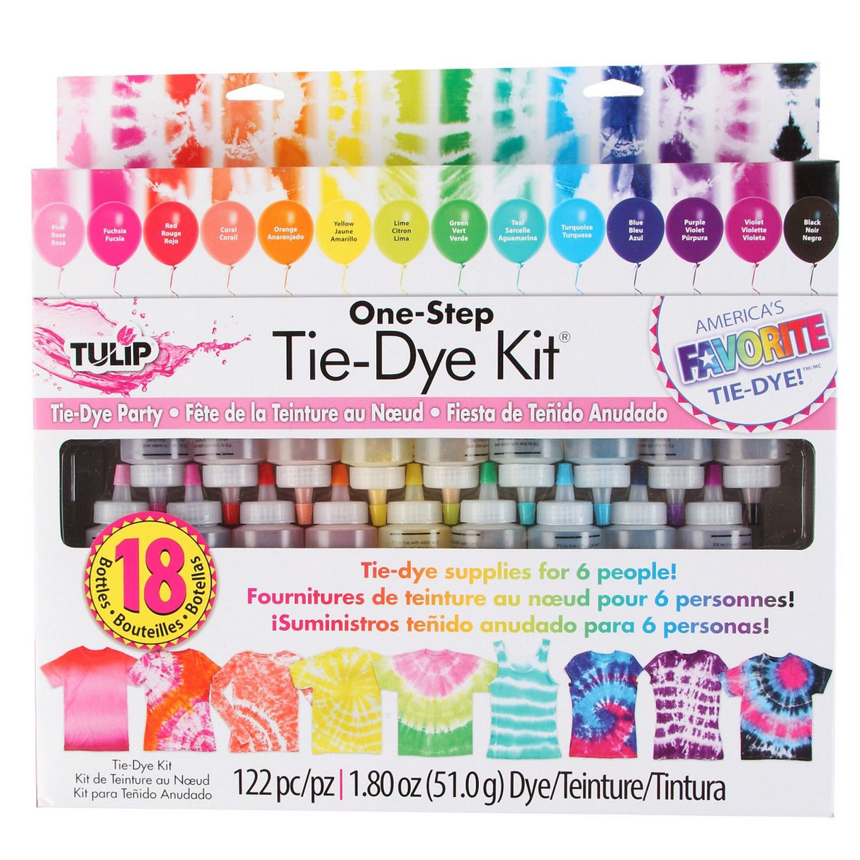 Tulipe tie-dye en une étape tulipe • kit tie-dye 18 couleurs
