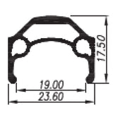 Rim Primax E Str19 28 - 622 x 19c - 36 trous - PARLIE 14 VALVE FRENSE - Silver avec bord de freinage