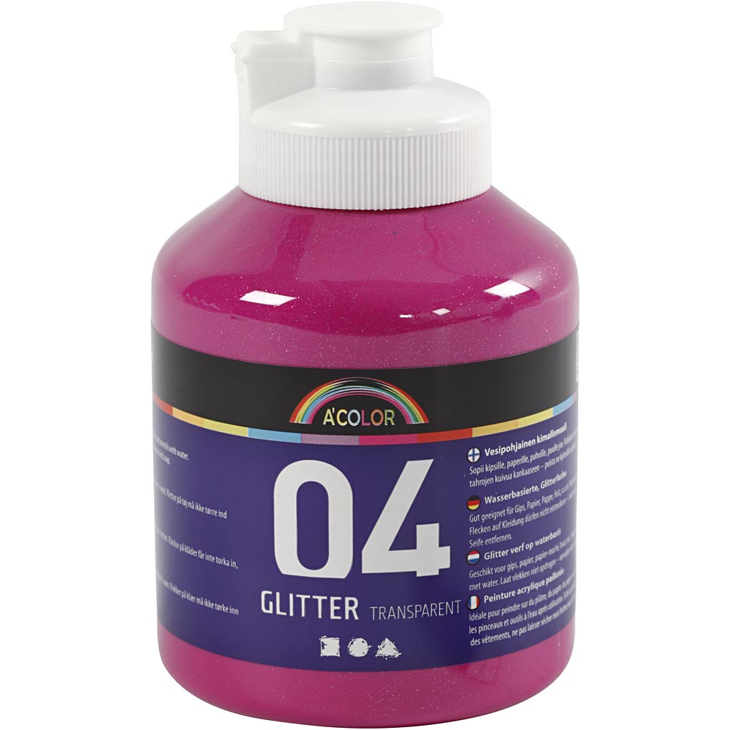 Creativ Company acrylique Paint paillette pour les enfants - rose, 500 ml