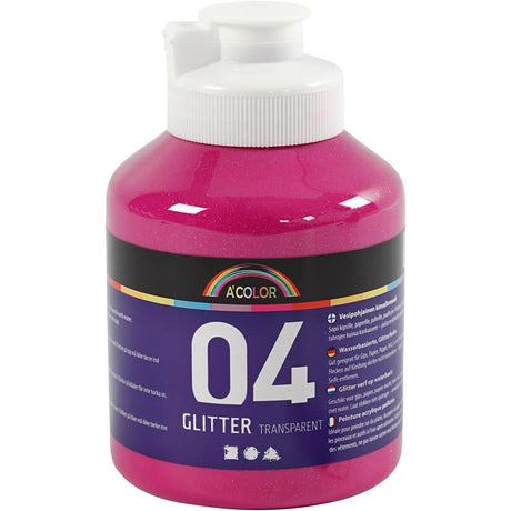 Creativ Company acrylique Paint paillette pour les enfants - rose, 500 ml