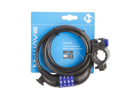 M-Wave DS 8.15 verrouillage de verrouillage de câble en spirale Lock avec code numérique 1500x8mm
