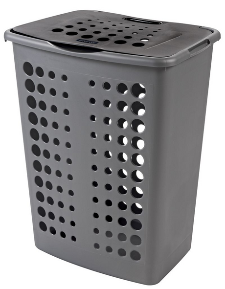 Curver Victor boîte à linge avec couvercle 60 litres argent anthracite 24x45x57cm