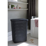 Curver curver style rieten-look wasmand 60l antraciet