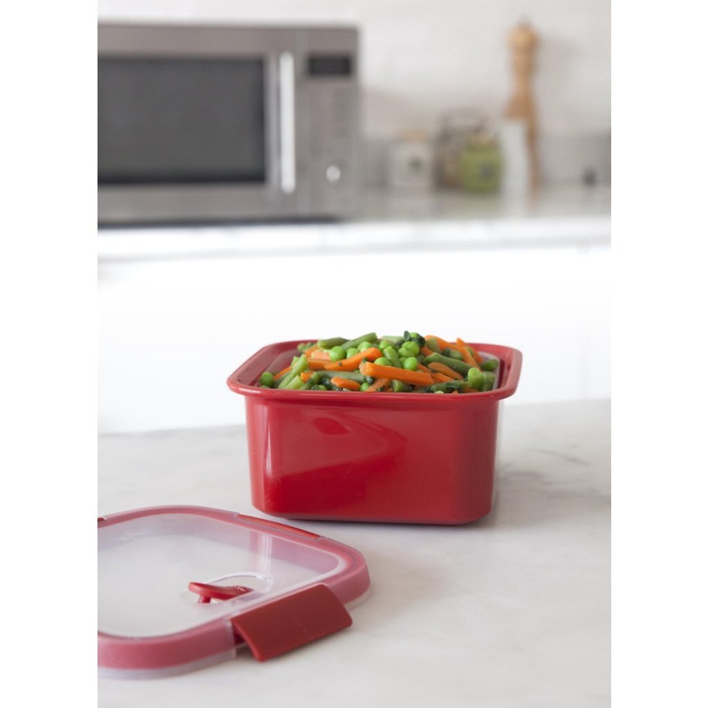 Curver micro-ondes eco steamer bac à vapeur 1,1l rouge