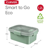 Curver Smart to Go Eco Lunchbox 1.2L + Setlery Set + Sacuspup