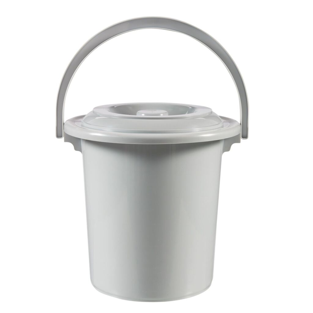 Secchio per toilette curver 10l grigio chiaro