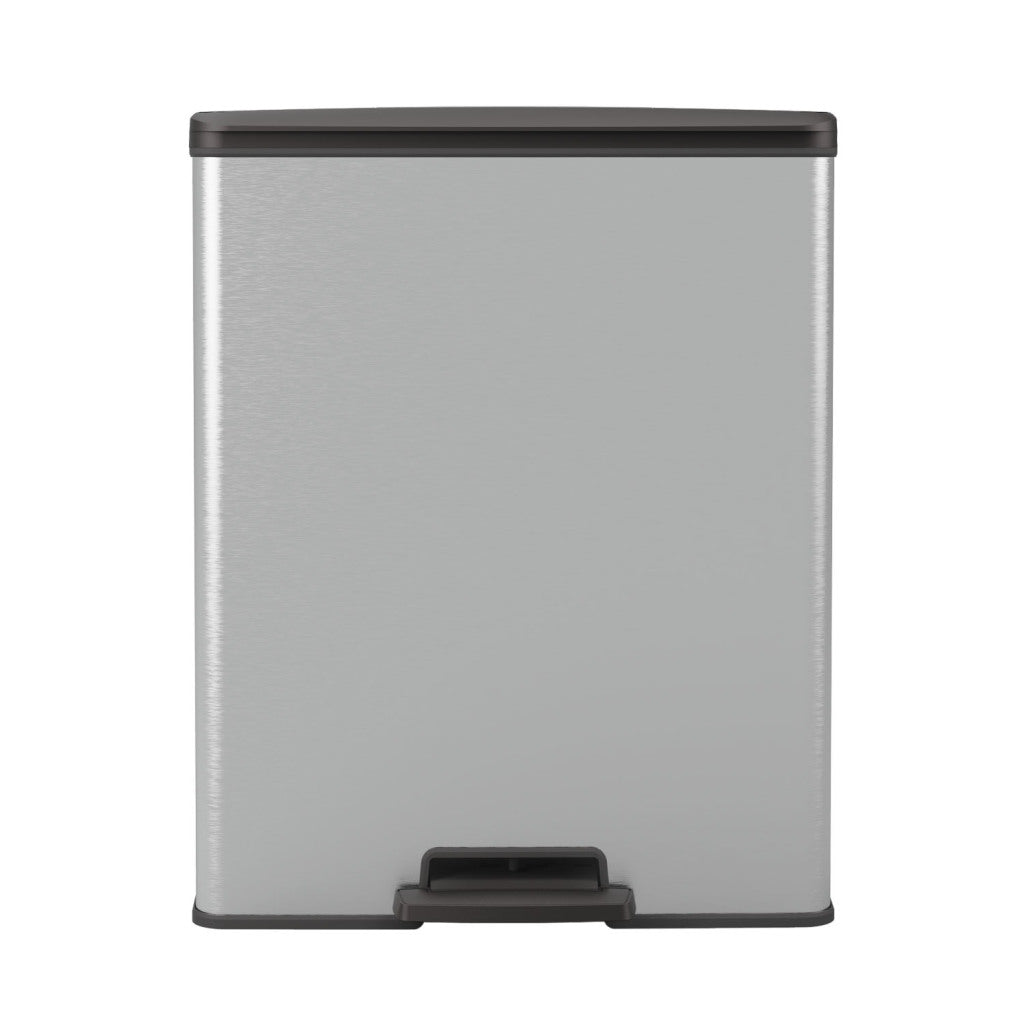 Curver curver pedal bin deco rectangular 65 l silver färgad