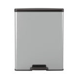 Curver curver pedal bin deco rectangular 65 l silver färgad