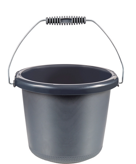 Seau Curver 5 litres avec anse en acier, anthracite, diamètre 24x19cm