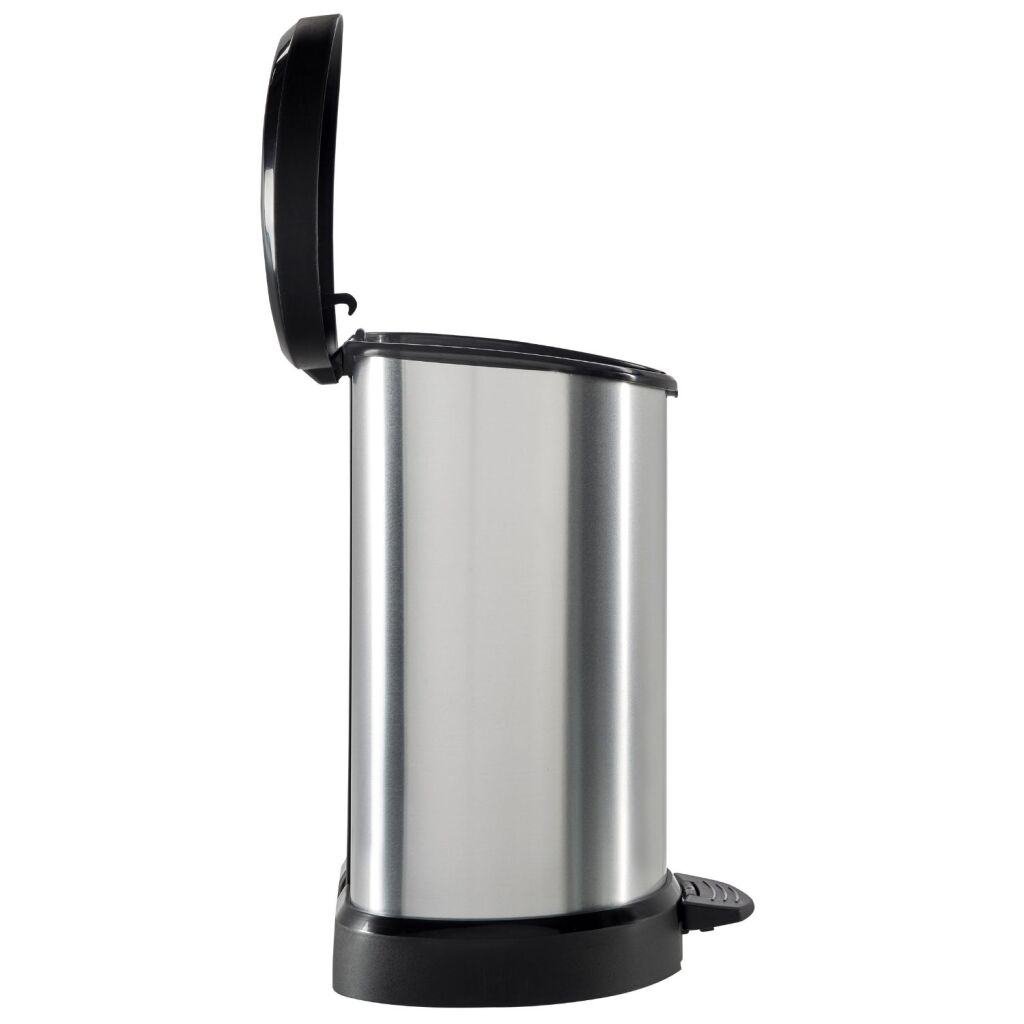 Curver Curver Pedal bin Deco D-shaped 15 L Silver colored