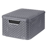 Curver Curver Rangement Box Style avec couvercle M 18 L Couleurs en argent métallique