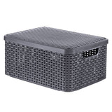 Curver Curver Rangement Box Style avec couvercle M 18 L Couleurs en argent métallique