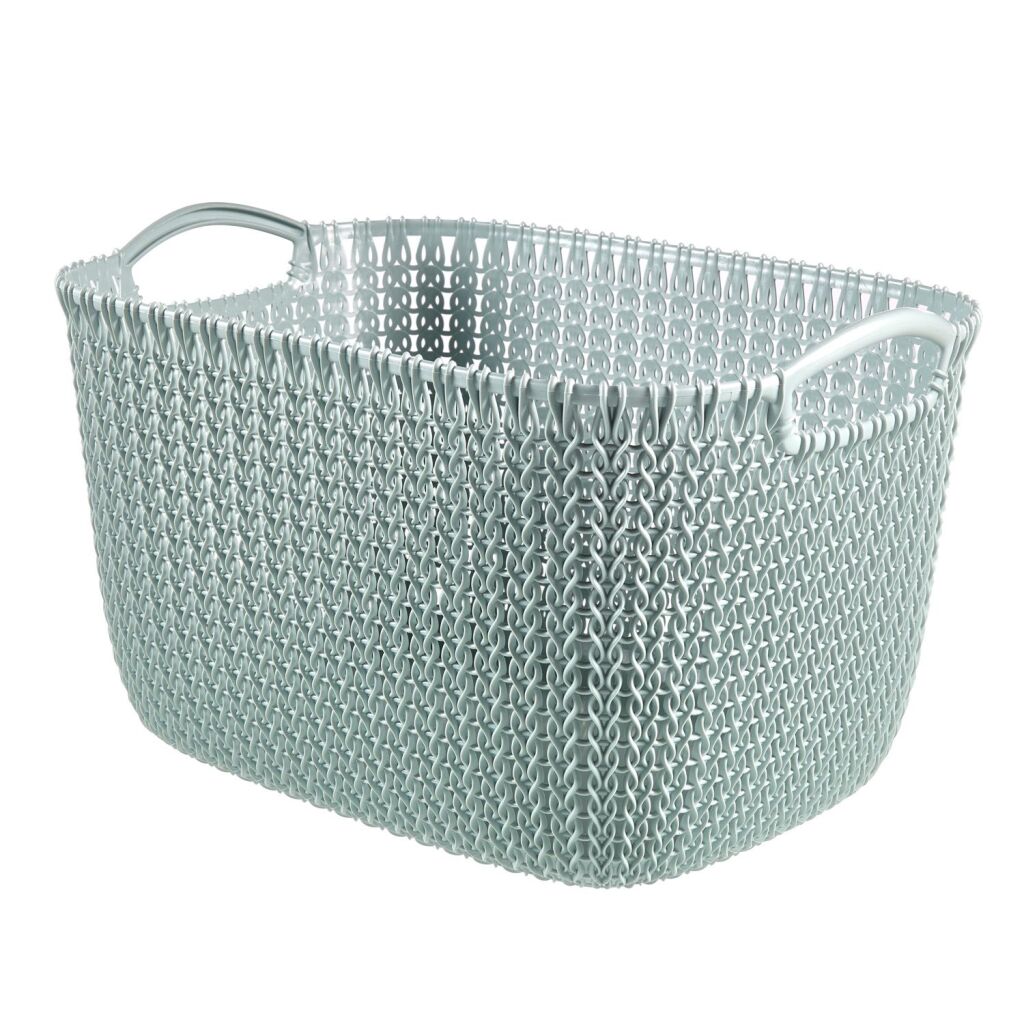 Curver Storage Basket Knit-Look 19L lyseblå