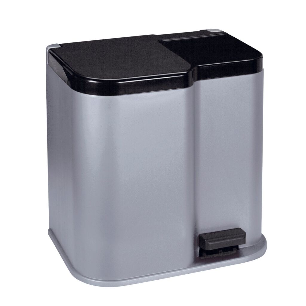 Curver curver pedal bin deco med inre hinkar 15+6 l ljusgrå