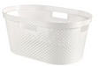 Curver infinity dots panier à linge recyclé 40 litres blanc 59x39x26cm