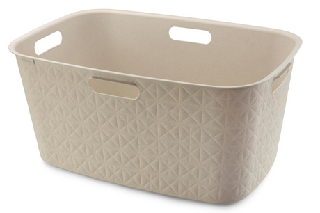 Curver panier à linge softex 45l blanc craie 57x37x27cm