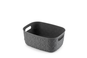 Curver panier de rangement softex s - 4l anthracite 26,4x19,4x11cm