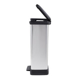 Curver Decobin Duo Pedal Bin 23L + 23L Silver Metallic