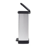 Curver Decobin Duo Pedal Bin 23L + 23L Silver Metallic