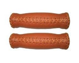 Velo Handle leather 128mm brown soft, moisture -regulating, damping