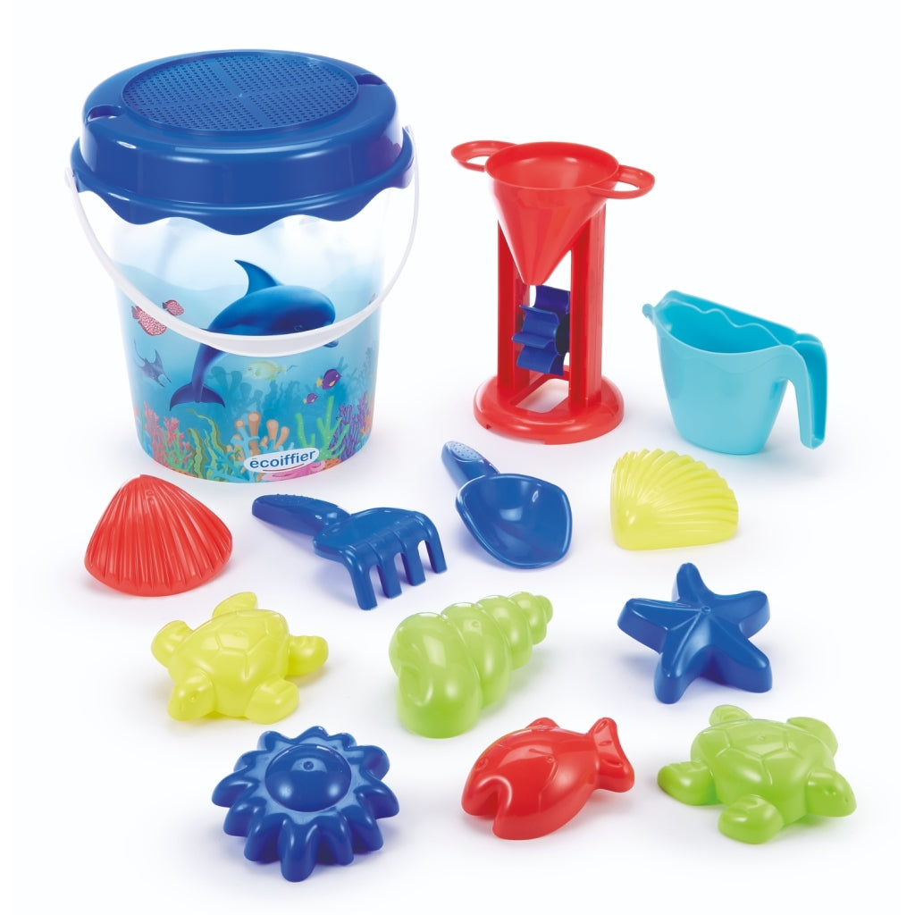 Ecoiffier Bucket Dolphin with accessories, 12dlg.