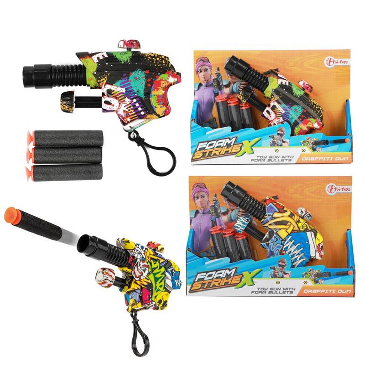 Toi-toys pistolet toitoys avec 3 flèches en mousse