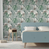 Dutch Wallcoverings Dutch Wall Coverings Wallpaper Eden Grey and Light Green