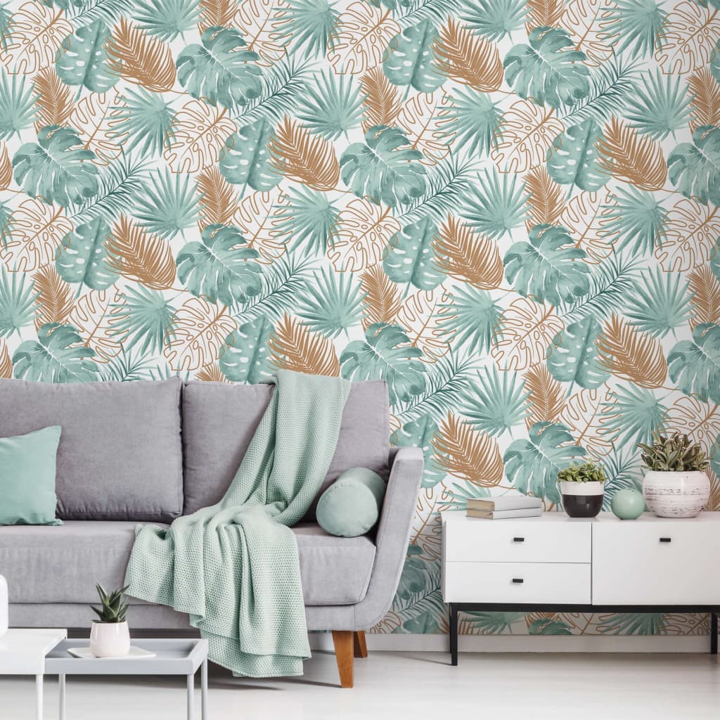 Dutch wallcoverings dutch wallcoverings behang monstera bladeren groen