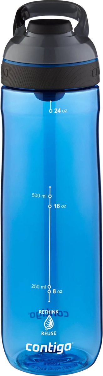 Bouteille d'eau Contigo Cortland à fermeture automatique | grande gourde sans BPA de 720 ml | bouteille de sport | gourde étanche | idéal pour l'école, la salle de sport, le vélo, la course, la marche | Monaco