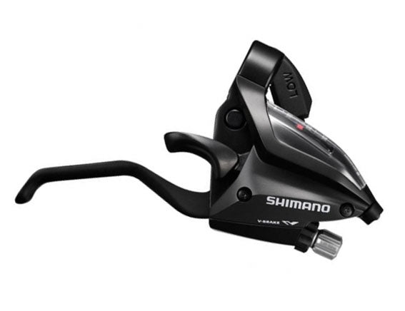 Verestelador de Shimano (derecha) con palanca de freno 7 velocidades ST-EF500 2 dedos negros