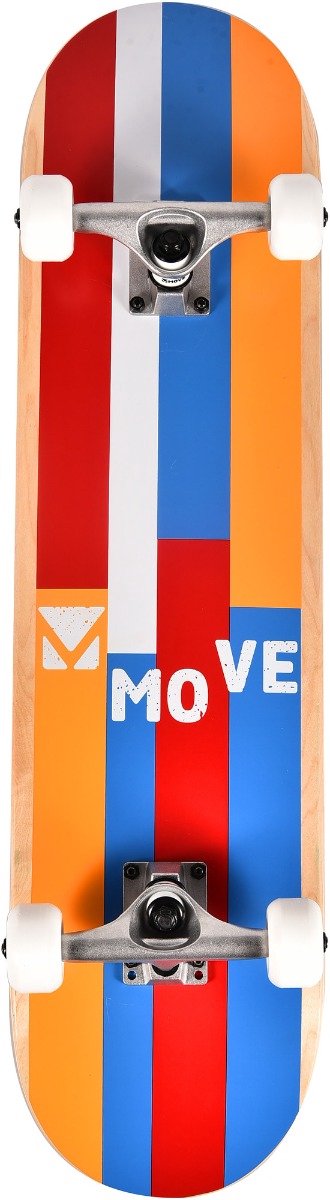 Déplacer les rayures skateboard 79 x 19,7 cm rouge jaune rouge