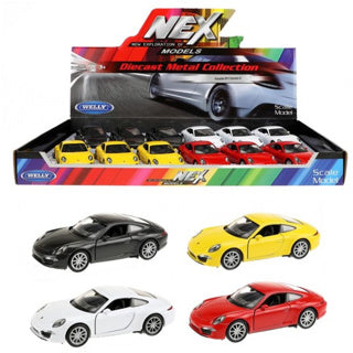 Welly voiture moulé sous pression porsche 911 carrera s 4 assortis | 12 pièces