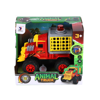 Camion No Brand avec dinosaure en cage avec lumière et son 17 cm | 2 pièces