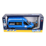 Voiture jouet camping-car Bruder MB sprinter avec chauffeur - bleu.